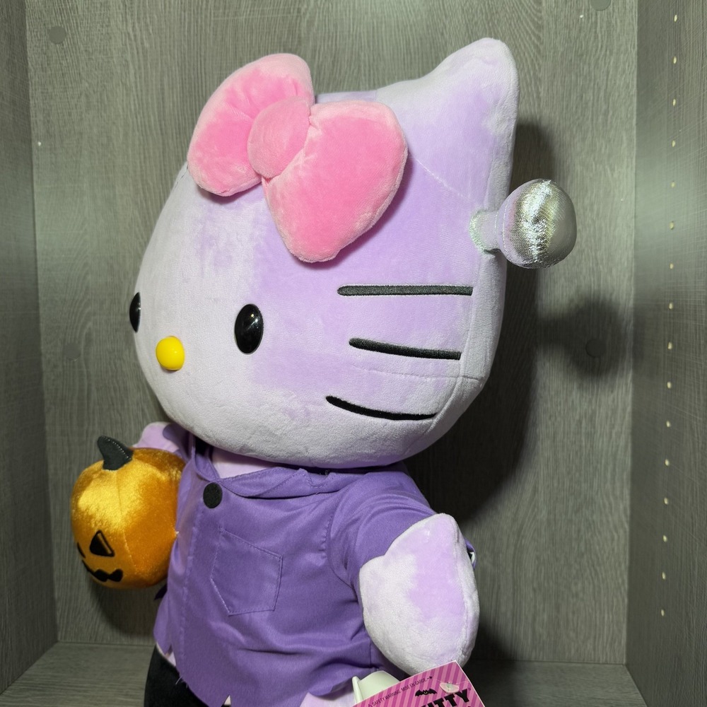 NWT Tik Tok Viral Hello Kitty 2025 Purple Frankenstein Halloween Greeter 21" - Picture 10 of 10
